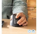 R-Go Tools Ratón ergonómico R-Go HE Break con software de pausa, grande (tamaño de mano = 185 mm), zurdo, bluetooth, negro