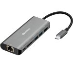 Sandberg USB-C Dock HDMI+LAN+SD+USB,100W