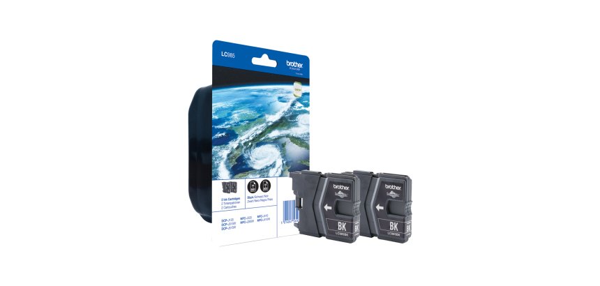 Brother LC985BKBP - 2-pack - black - original - ink cartridge