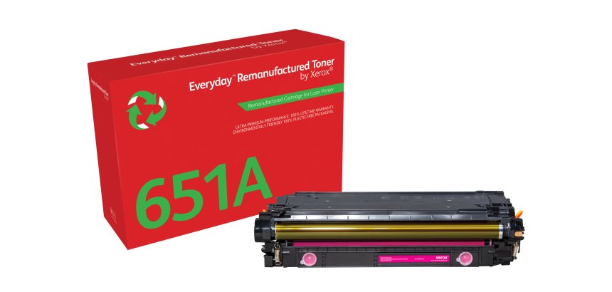 Toner remanufacturé Magenta Everyday™ de Xerox compatible avec HP 651A 650A 307A (CE343A/CE273A/CE743A), Capacité standard