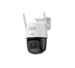 Imou Titan Pro Telecamera da esterno, motorizzata da 6MP, Copertura a 360°, visione notturna a colori, conversazione bidirezionale, rilevamento movimento/umano, tracciamento intelligente, faretto e sirena, deterrenza attiva con luci rosse e blu, registraz