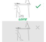 Repose-pieds leitz ergo cosy hauteur ajustable coloris     gris