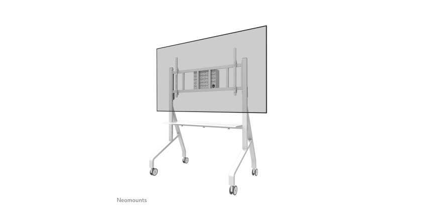 Neomounts FL50-575WH1 Support au sol mobile pour écran 65-115" - installation rapide - TÜV
