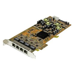 StarTech.com Carte réseau PCIe à 4 ports Gigabit Power over Ethernet - NIC PCI Express PSE / PoE