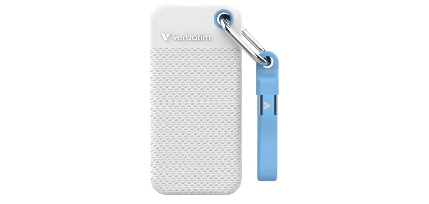 Verbatim Pocket SSD 1 To USB Type-C 3.2 Gen 2 (3.1 Gen 2) Bleu, Blanc