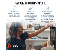 HP Poly Micro-casque Poly Blackwire 3210 monaural USB-C + adaptateur USB-C/A