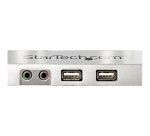 StarTech.com Bras de Bureau à Double Écrans avec USB et Audio, Support de Bureau VESA pour Écrans jusqu'à 32" (8kg), Bras Ergonomique pour Double Écrans à Mouvement Complet - Argent