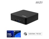MSI Cubi NUC AI+ 3MG Intel Core Ultra 7 355 (12MB Cache), 16GB DDR5-SDRAM, 1000GB SSD, Intel Graphics, LAN, WLAN, Bluetooth, Windows 11 Pro - NUC AI+ 3MG i7 355 FS 16GB 1TB W11PP