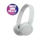 Sony Cuffie Bluetooth wireless WH-CH520 - Durata della batteria fino a 50 ore con ricarica rapida, stile on-ear - Bianco