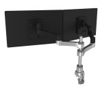 R-Go Tools Bras d'écran R-Go Zepher, bras réglable pour moniteur double, 100% circulaire, capacité de charge jusqu'à 8 kg, noir