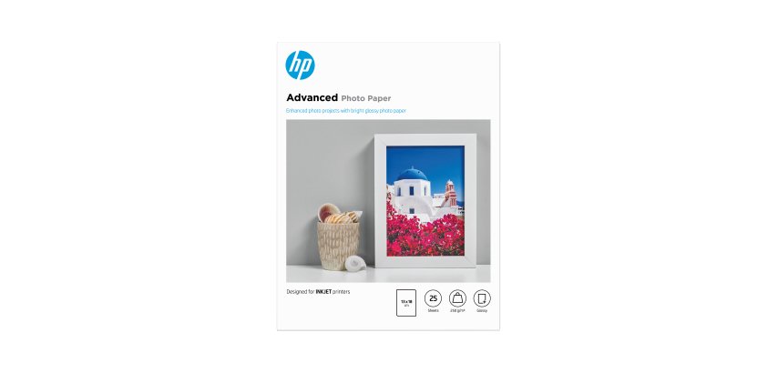 HP Papier photo Advanced, brillant, 250 g/m2, 13 x 18 cm (127 x 178 mm), 25 feuilles