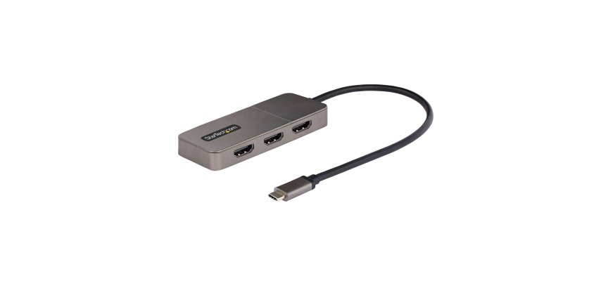 StarTech.com Hub USB-C MST à 3 Ports - Adaptateur Multi-Écrans USB C vers 3x HDMI pour PC Portable - Splitter Triple HDMI Jusqu'à 4K 60Hz avec DP 1.4 Alt Mode & DSC - Hub Thunderbolt 3 vers HDMI avec Câble de 30cm