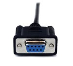 Cable 2m Módem Nulo Null Serie Serial DB9 Hembra a Macho - Negro