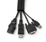 StarTech.com 15' (4.6m) Cable Management Sleeve - Flexible Coiled Cable Wrap - 1.0-1.5" dia. Expandable Sleeve - Polyester Cord Manager/Protector/Concealer - Black Trimmable Cable Organizer