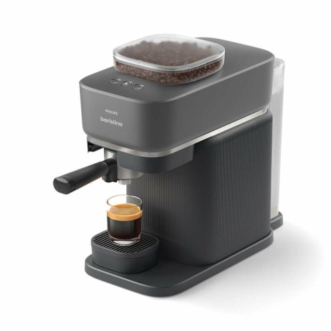 PHILIPS Expresso Baristina noire avec mousseur à lait