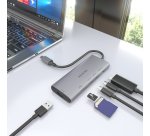 AISENS USB-C Dock 6 en 1, USB-C a 1xHDMI, 1xUSB-A 10G, 2xUSB-C 10G, 1xSD, 1xMicroSD, Gris, 20cm