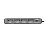StarTech.com QUAD-USB-DP-ADAPT station d'accueil Avec fil USB 3.2 Gen 1 (3.1 Gen 1) Type-C Gris
