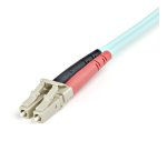 StarTech.com 1m (3ft) LC/UPC to LC/UPC OM3 Multimode Fiber Optic Cable, Full Duplex 50/125µm Zipcord Fiber Cable, 100G, Low Insertion Loss, LSZH Fiber Jumper Cord