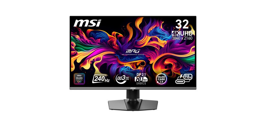 MSI MPG 322URX QD-OLED Monitor PC 80 cm (31.5") 3840 x 2160 Pixel 4K Ultra HD Nero