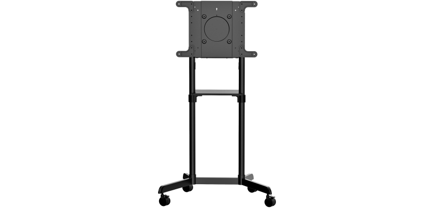StarTech.com Mobile TV Cart - Portable Rolling TV Stand for 37-70" VESA Display (154lb/70kg) - TV Stand w/Shelf & Storage Compartment - Rotate/Tilt Display - Universal TV Mount on Wheels