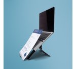 R-Go Tools Support pour ordinateur portable R-Go Riser Document, ergonomique, pliable et réglable avec porte-documents, noir