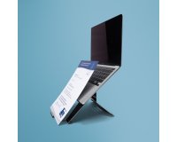 R-Go Tools Support pour ordinateur portable R-Go Riser Document, ergonomique, pliable et réglable avec porte-documents, noir