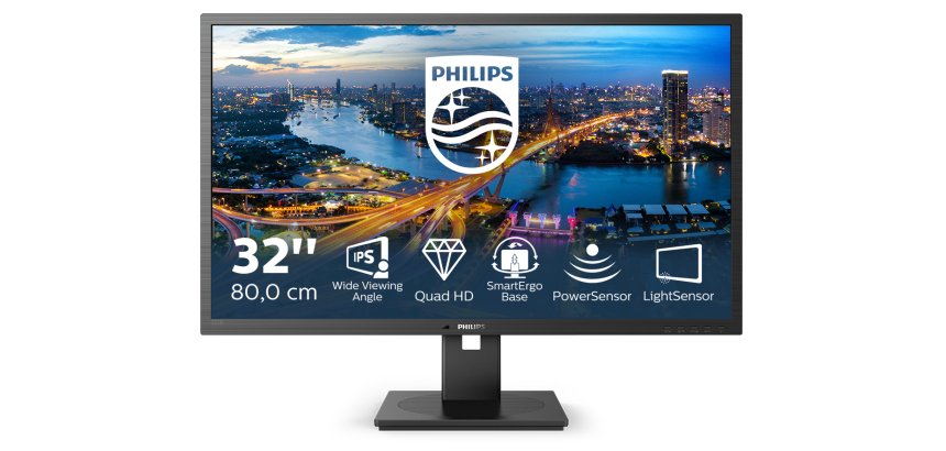 Philips B Line 325B1L/00 écran plat de PC 80 cm (31.5") 2560 x 1440 pixels 2K Ultra HD LCD Noir