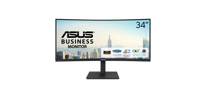 ASUS VA34VCPSR écran plat de PC 86,4 cm (34") 3440 x 1440 pixels Wide Quad HD LCD Noir