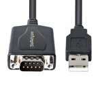 StarTech.com 1m USB Serial Converter Kabel, USB naar Serieel met COM Poort Retention, DB9 Male RS232 naar USB, USB naar Serial Adapter voor PLC/Printer/Scanner, Prolific Chipset, Windows/Mac