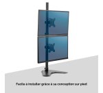 Fellowes Seasa Bras porte-écrans double vertical sur pied