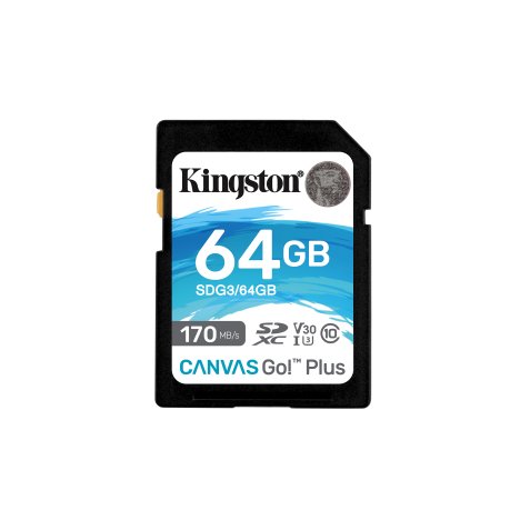 Kingston Technology Canvas Go! Plus Tarjeta SDXC Canvas Go Plus 170R C10 UHS-I U3 V30 de 64 GB