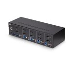 StarTech.com Switch KVM 4 Ports DisplayPort pour Deux Moniteurs, KVM 4K 60Hz, 2 Ports USB 5Gbps, 2 Ports USB 2.0 HID, Commutateur KVM avec Commutation par Touches et Boutons, Conforme TAA - Audio 3,5 mm, HDCP