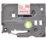 Brother TZE-222 ruban d'étiquette Rouge sur blanc