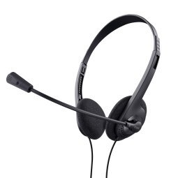 Auricular trust basics con microfono ajustable usb 2.0 longitud cable 180 cm color negro