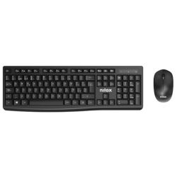 Nilox NXKMWE012 teclado Ratón incluido Oficina RF inalámbrico Español Negro