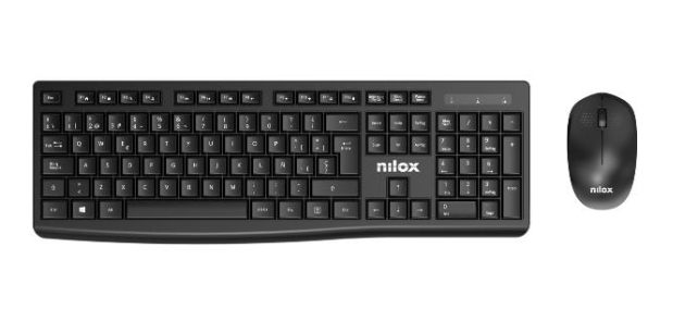 Nilox NXKMWE012 teclado Ratón incluido Oficina RF inalámbrico Español Negro