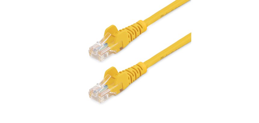 StarTech.com Câble réseau Cat5e UTP sans crochet de 1 m - Cordon Ethernet RJ45 anti-accroc - M/M - Jaune