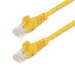 StarTech.com Câble réseau Cat5e UTP sans crochet de 2m - Cordon Ethernet RJ45 anti-accroc - M/M - Jaune