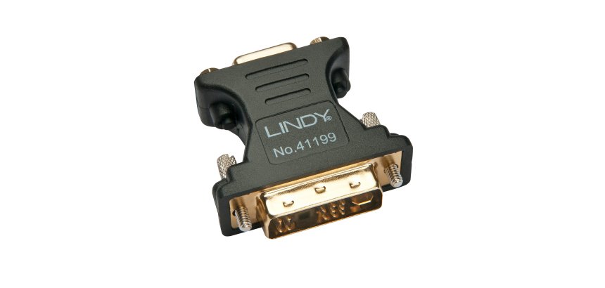 Lindy DVI-A Male to VGA Female Adapter, Black