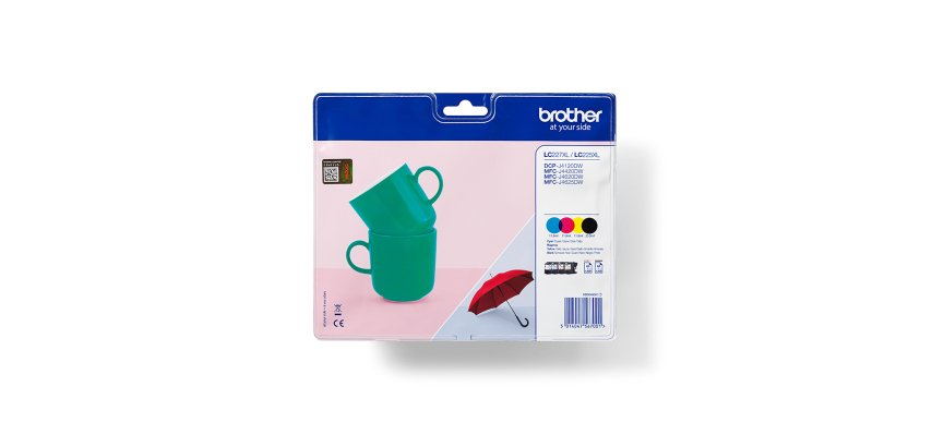 Brother LC227XLVALBP Pack de 4 Cartuchos negro + tricolor de Alta capacidad (1200 páginas)