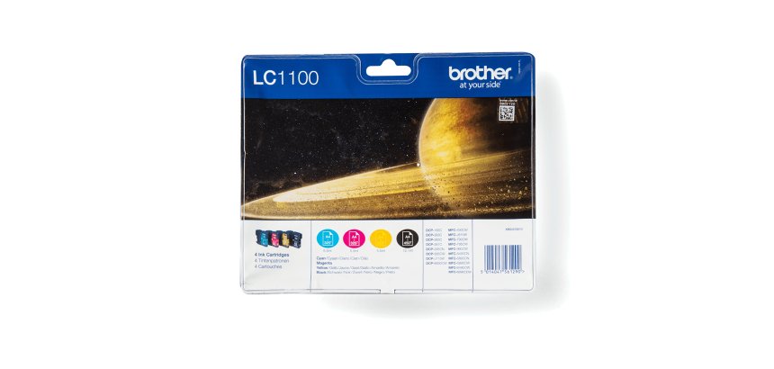 Brother LC1100VALBP cartucho de tinta 4 pieza(s) Original Negro, Cian, Magenta, Amarillo