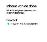 HP 912XL originele high-capacity cyaan inktcartridge
