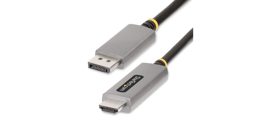 StarTech.com Câble Adaptateur DisplayPort vers HDMI, 8K 60Hz, 4K 144Hz, HDR10, DP 1.4 vers HDMI 2.1 - Convertisseur Vidéo Actif, Adaptateur DisplayPort vers Moniteur HDMI - Cordon DisplayPort vers HDMI M/M
