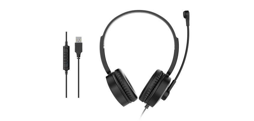 Equip 245301 auricular y casco Auriculares Alámbrico Diadema Llamadas/Música Negro