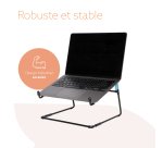 R-Go Tools Support pour ordinateur portable R-Go Steel Office, adapté pour 10-22 pouces, noir