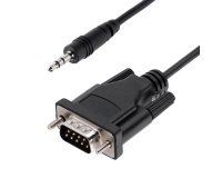 StarTech.com Câble Série DB9 vers 3.5mm de 1m - Câble RS232 DB9 Mâle à 3.5mm - Adaptateur Série DB9 à 3.5mm pour le Calibrage de Projecteurs, d'Enseignes Numériques et de Téléviseurs via une Prise Audio