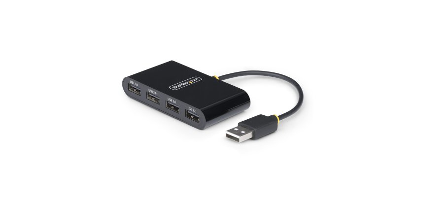 StarTech.com Hub USB 2.0 à Ports, Alimentation par Bus USB, Petit Hub USB de Voyage, Répartiteur USB 2.0, Hub USB Multi-Ports Portable, 480Mbps, Protection contre les sur-courants (OCP)