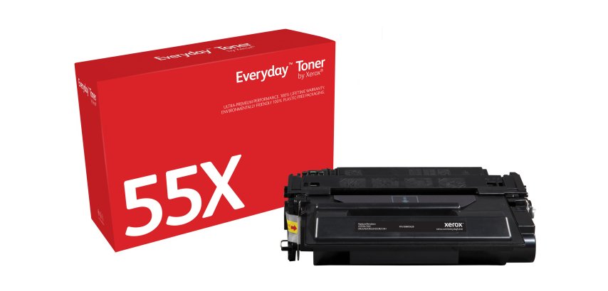 Toner Everyday™ Noir de Xerox compatible avec HP 55X (CE255X), Grande capacité