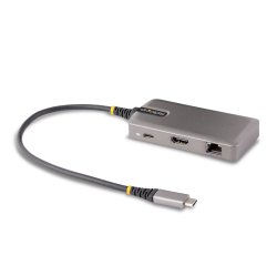 StarTech.com USB-C Multiport Adapter, 4K 60Hz HDMI, HDR - 2-Port 5Gbps USB 3.0 Hub, 100W Power Delivery Pass-Through, GbE, USB Type C Mini Docking Station, Windows/macOS/ChromeOS