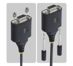 StarTech.com Câble Adaptateur Série Null Modem USB-C (2m/6,6 Pi), Rétention COM, FTDI, Type-C vers Port Femelle DB9 RS232, LED d'État, Vis et Écrous DB9 Interchangeables